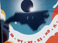 DSCF3491  NASA poster with North Carolina shape downloaded from NASA and printed - showing the eclipse shadows